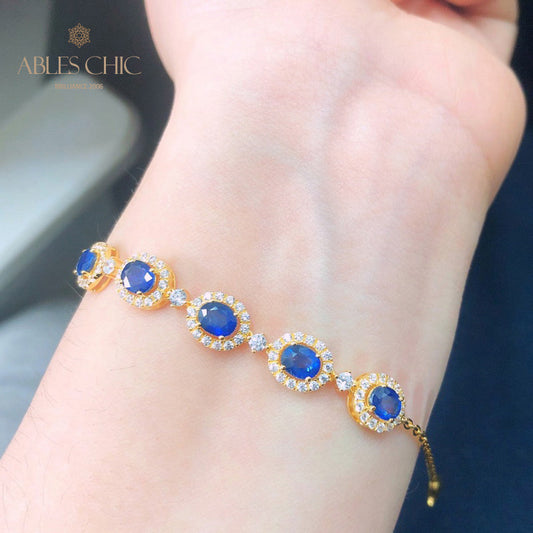 Natürliches Saphir-Kettenarmband 5850