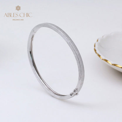 Gebürstetes ovales Scharnierarmband 5344