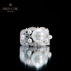 Perlenring mit floralem Temperament 5767