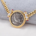 Griechische Zeus-Antike-Münzenkette 5842