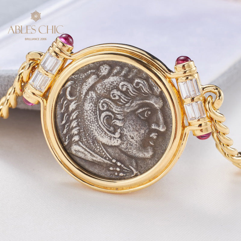 Griechische Zeus-Antike-Münzenkette 5842
