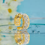 Offener Ring mit Waben-Laubsägearbeit 5857