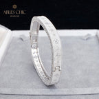 Stoffklee-Armband mit Sternenzirkon 5776