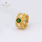Floraler Filigran-Smaragdring 5077