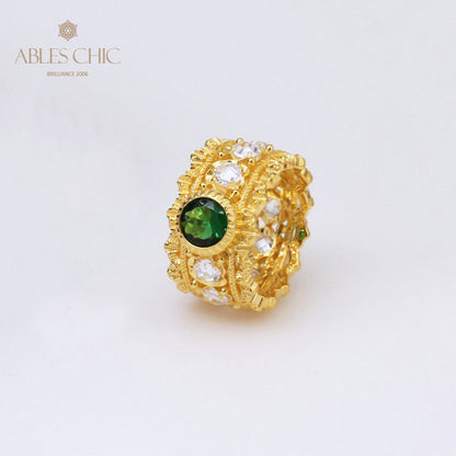 Floraler Filigran-Smaragdring 5077