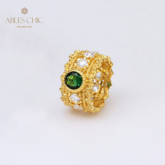 Floraler Filigran-Smaragdring 5077