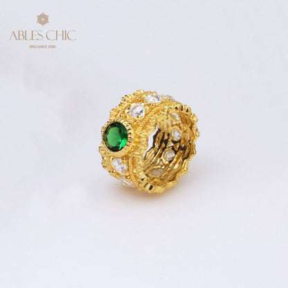 Floraler Filigran-Smaragdring 5077