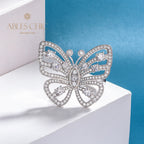 Statement-Ring mit gepflastertem Riesenschmetterling R1249