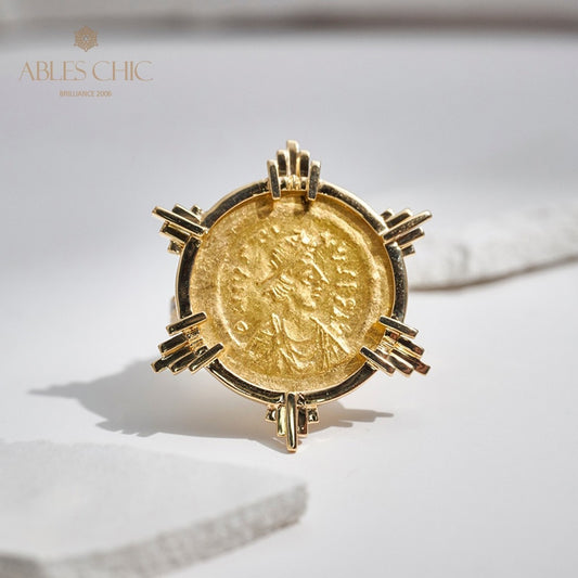 Griechischer Goldmünzenring