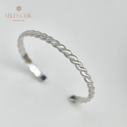 Mattes Armband mit Seilmuster 5921