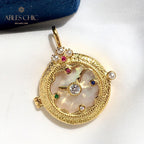 Taschenuhr-Medaillon-Halskette 5788