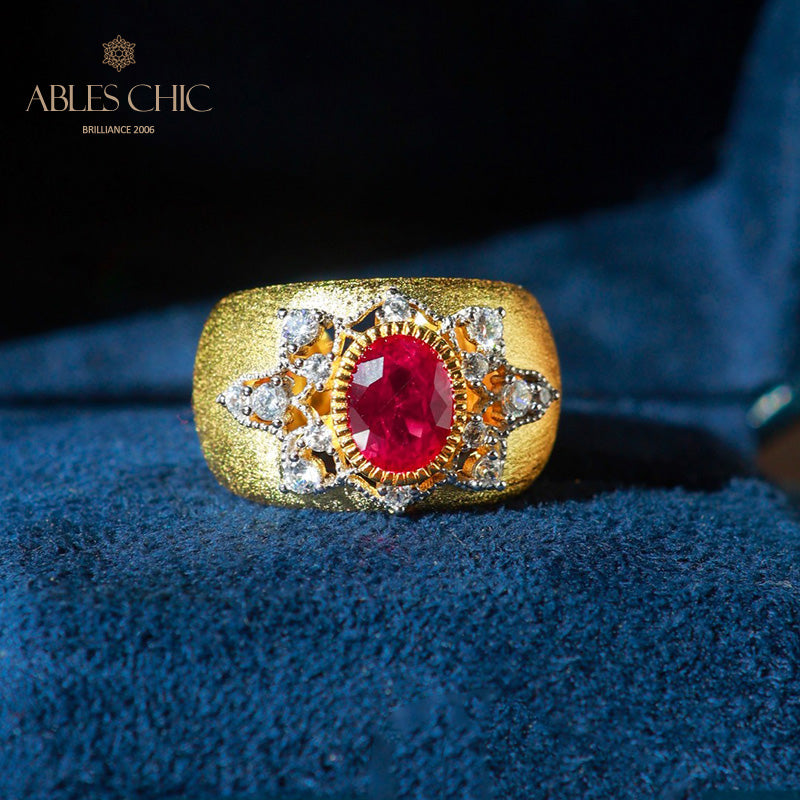 Saphirblumen-Seidenring 6065