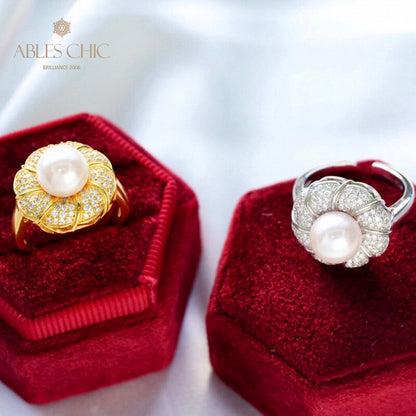Akoya-Perlen-Blumenring 5783
