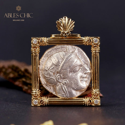 Nur byzantinischer Lira-Athena-Münzenanhänger