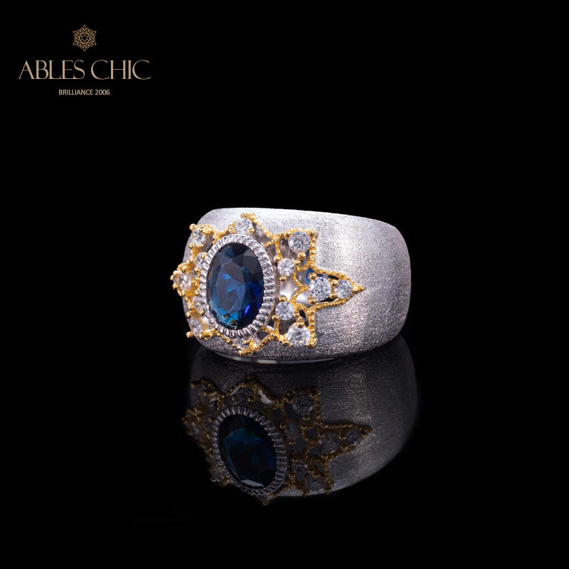 Saphirblumen-Seidenring 6065