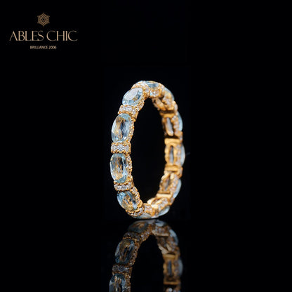 Aquamarin Stapelring 6042
