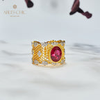 Spitzen-Blumenring mit Wabenmuster 6045
