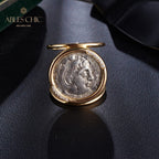 Herakles-Ring mit Flip-Medaillon