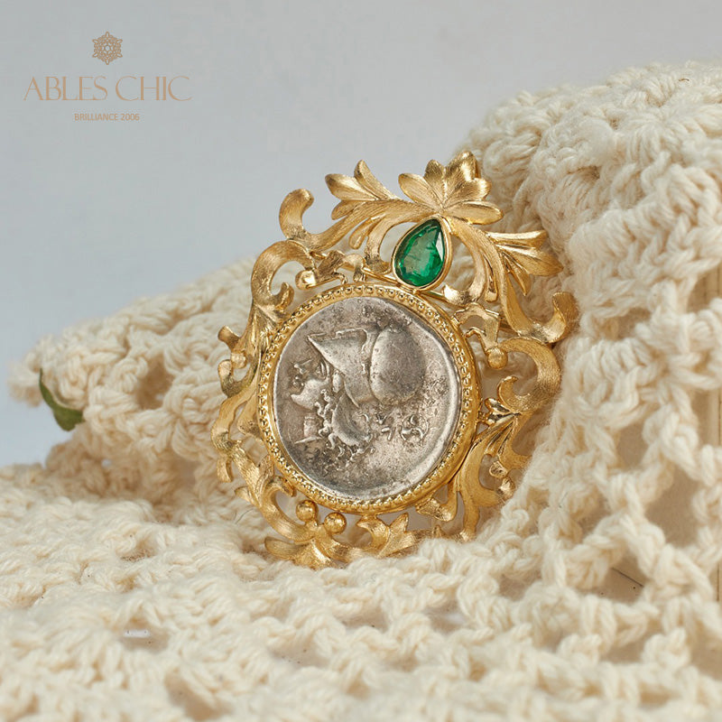 Byzantinische Athena Blumenbrosche Anhänger Nur