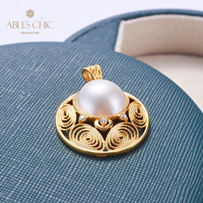 Mabe Pearl Filigrananhänger 5843