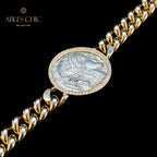 Griechisches Athena Flip-Medaillon-Armband