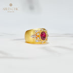 Saphirblumen-Seidenring 6065