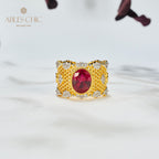 Spitzen-Blumenring mit Wabenmuster 6045