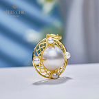 Mabe Pearl Mesh Disc Anhänger 5956