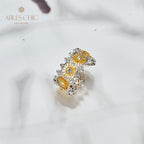 Luftiger offener Ring mit Blumengirlande 6047