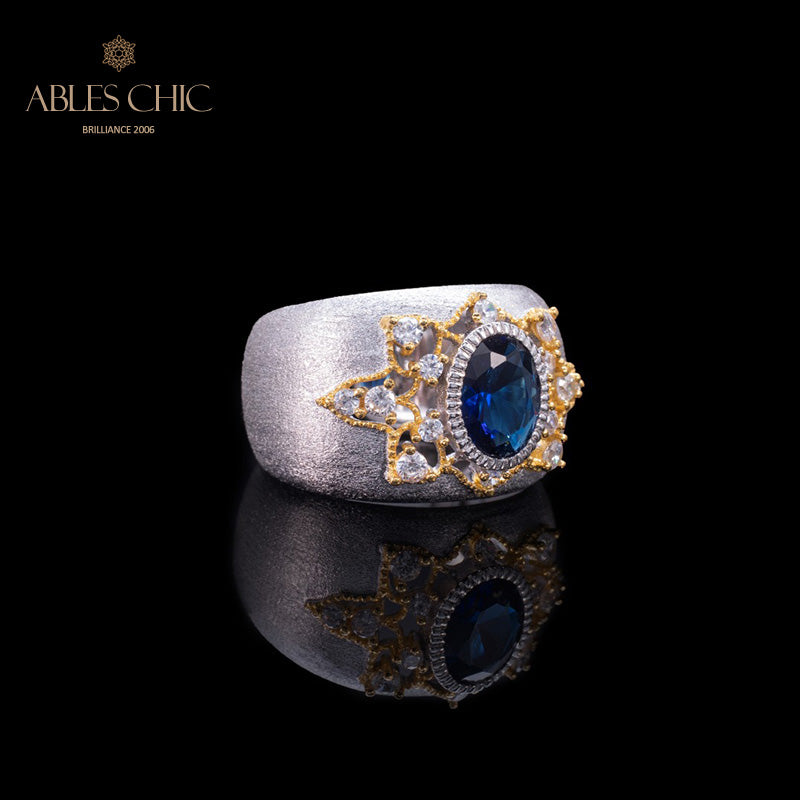 Saphirblumen-Seidenring 6065