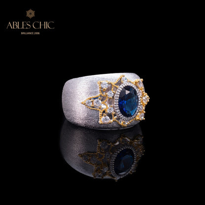 Saphirblumen-Seidenring 6065