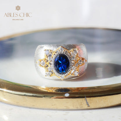 Saphirblumen-Seidenring 6065