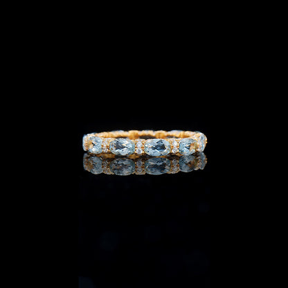 Aquamarin Stapelring 6042
