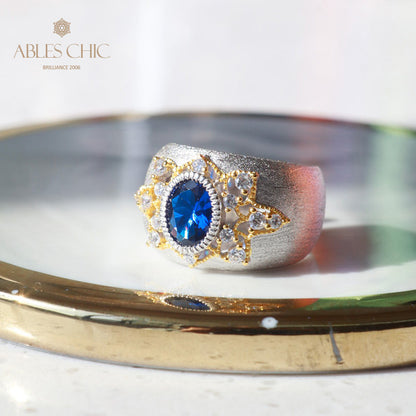 Saphirblumen-Seidenring 6065
