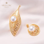 Mabe Pearl Filigraner Blattanhänger 5844