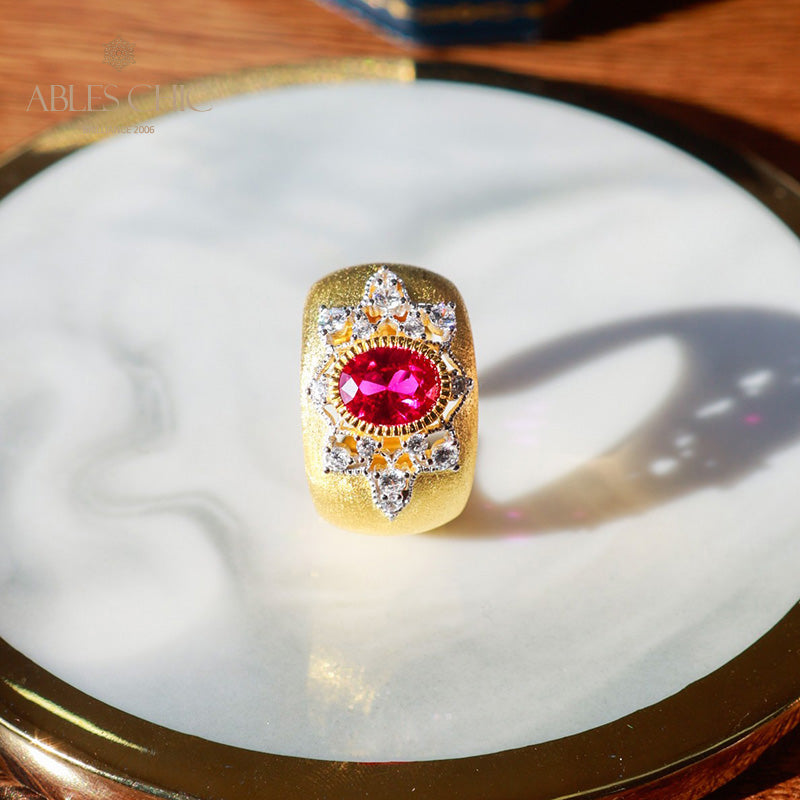 Saphirblumen-Seidenring 6065