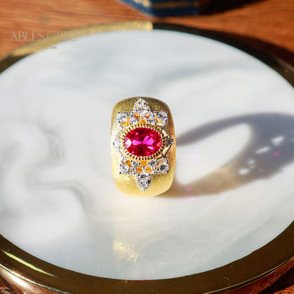 Saphirblumen-Seidenring 6065