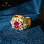 Saphirblumen-Seidenring 6065