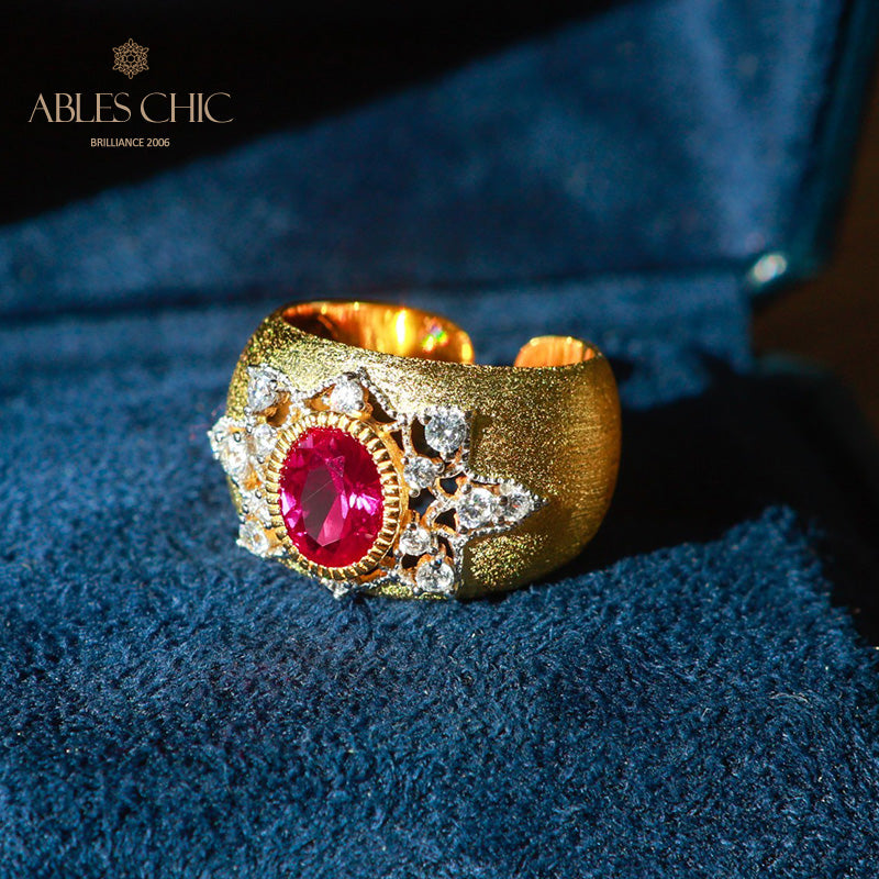 Saphirblumen-Seidenring 6065