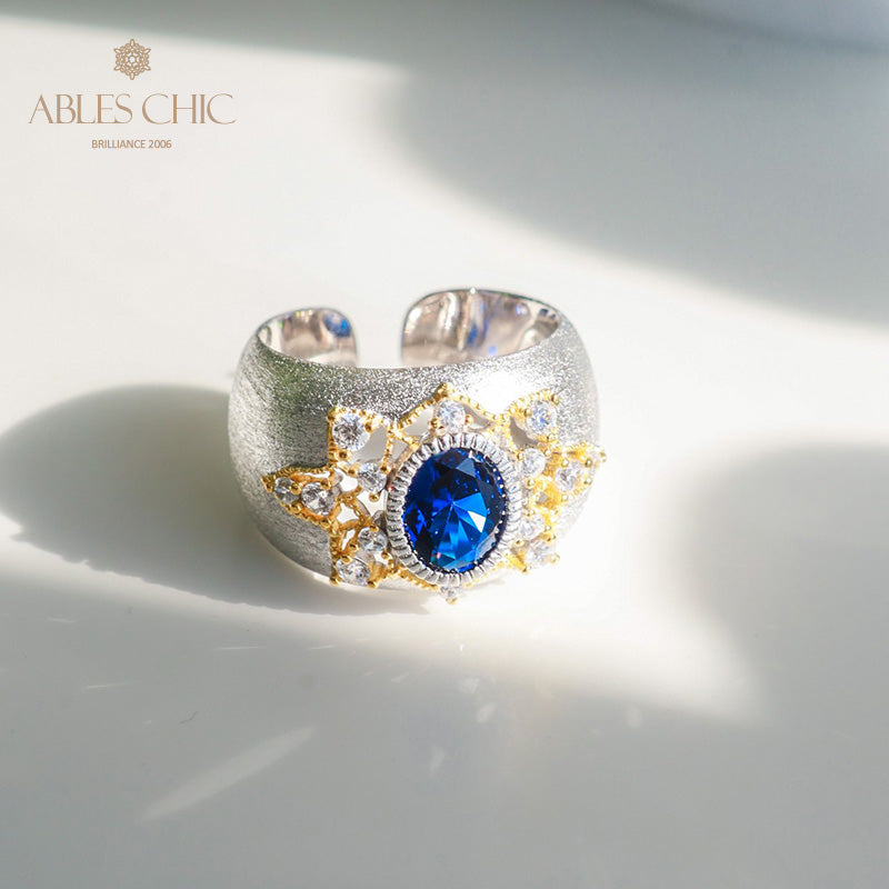 Saphirblumen-Seidenring 6065