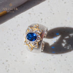 Saphirblumen-Seidenring 6065