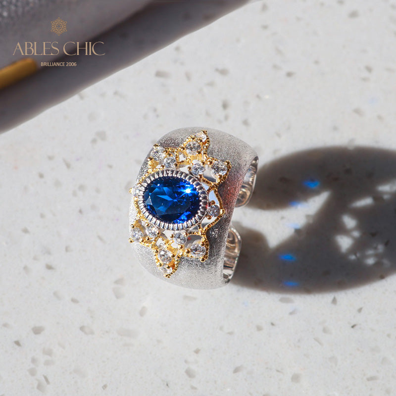 Saphirblumen-Seidenring 6065