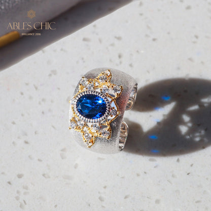Saphirblumen-Seidenring 6065