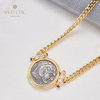 Griechische Zeus-Antike-Münzenkette 5842