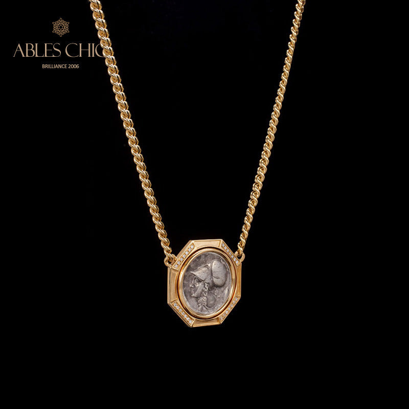 Byzantinische Athena-Medaillon-Halskette