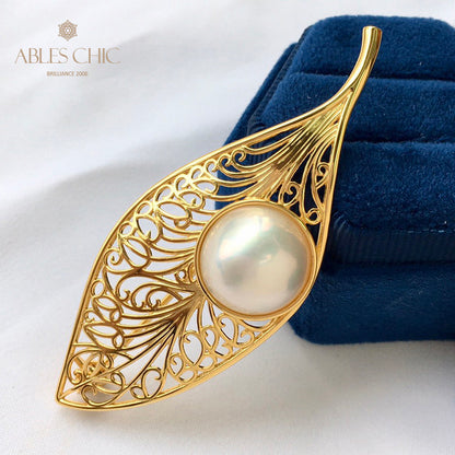 Mabe Pearl Filigraner Blattanhänger 5844