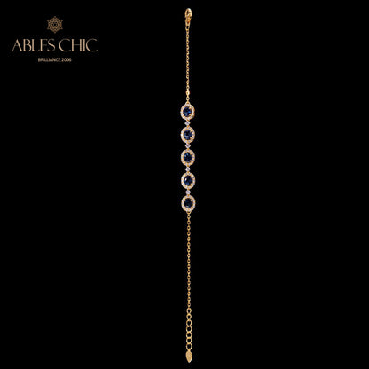 Natürliches Saphir-Kettenarmband 5850