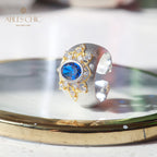Saphirblumen-Seidenring 6065