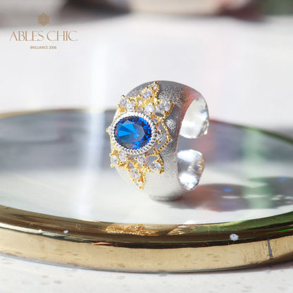 Saphirblumen-Seidenring 6065