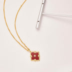Kleeblatt-Achat-Blumenkette 5727